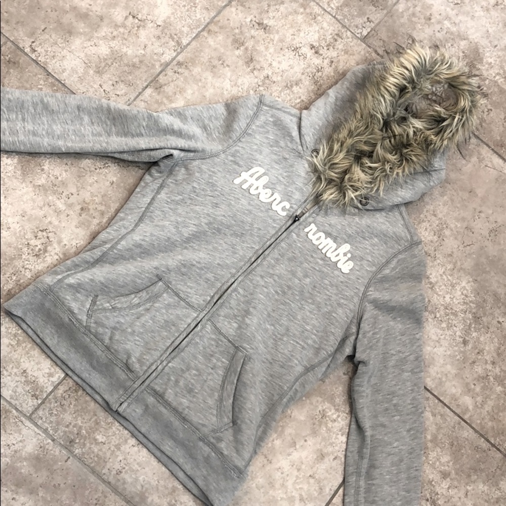 Abercrombie and Fitch Fur Hoodie Large